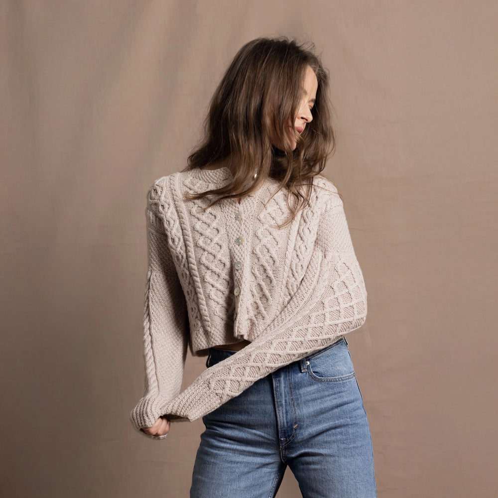 Authentic Irish 100% Cashmere Aran Sweater