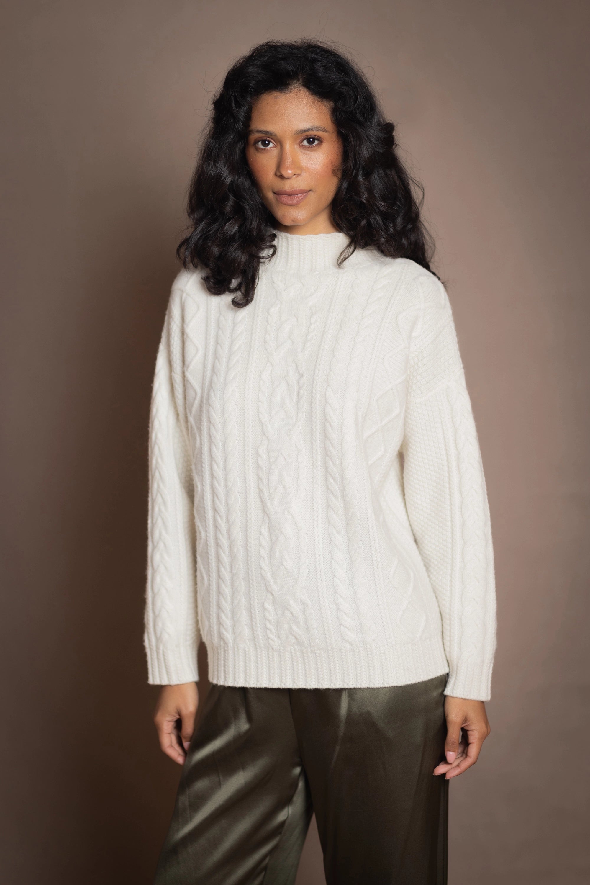 An Scéal Cashmere Aran Sweater