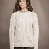 Scéal Cashmere Aran Crew Neck Sweater