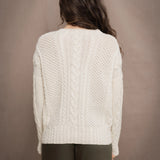 Scéal Cashmere Aran Crew Neck Sweater