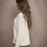 Scéal Cashmere Aran Crew Neck Sweater