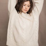 Scéal Cashmere Aran Crew Neck Sweater