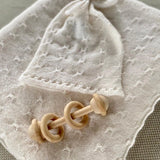 Luxury Cashmere Baby Blanket & Hat Heirloom Set in Cream