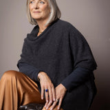 Madi Cashmere Cape | Charcoal
