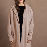 Full Bloom Hooded Cardi Coat | Oyster