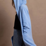 Full Bloom Hooded Cardi Coat | Sky Blue