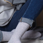 Luxury Cashmere Socks in Light Grey