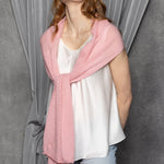 cashmere scarf in tea rose