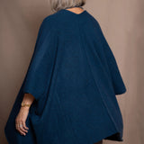 Throwover Cashmere Cardigan | Teal