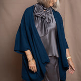 Throwover Cashmere Cardigan | Teal