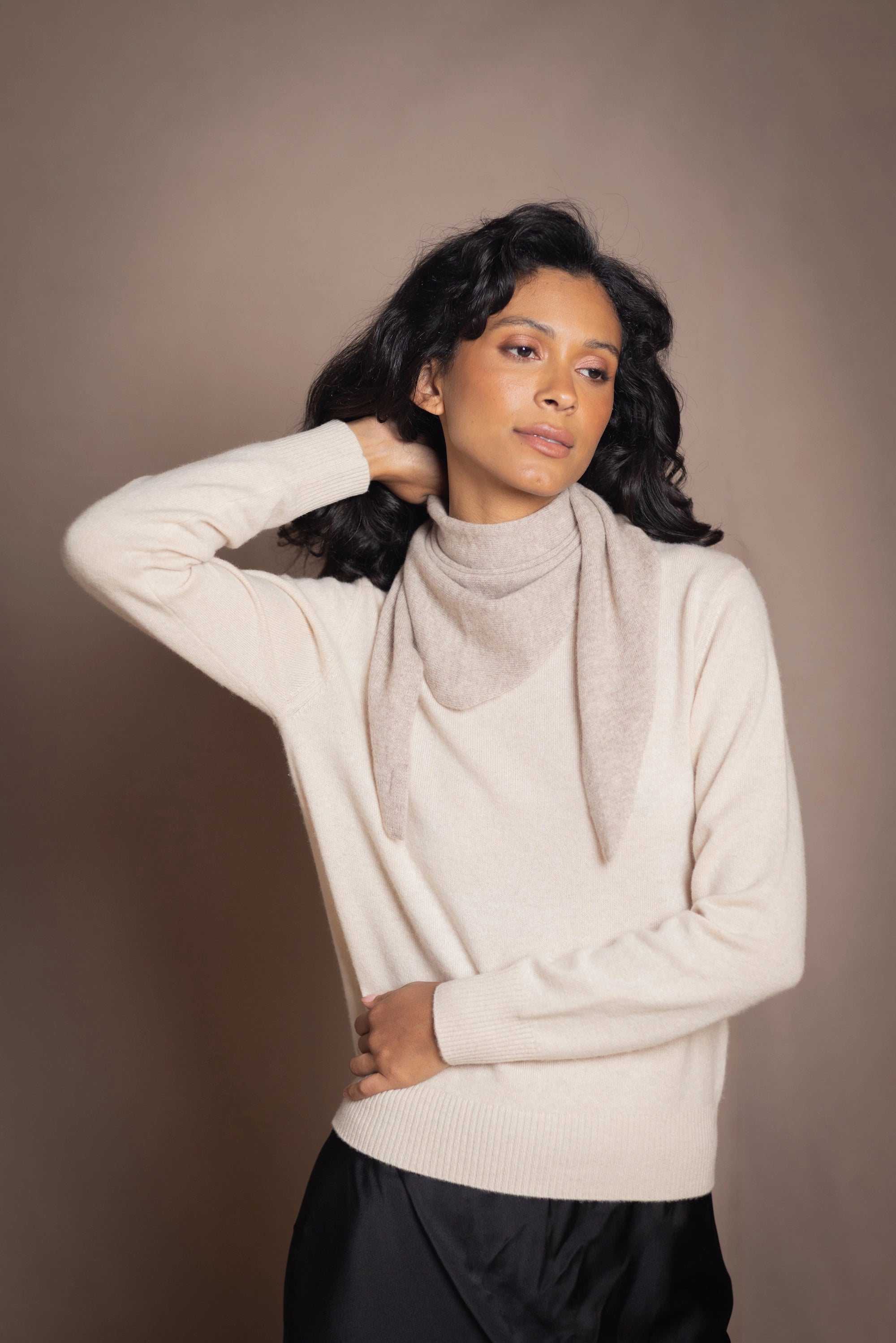 Small Cashmere Triangle Scarf