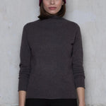 Cashmere Turtleneck Sweater in Brown