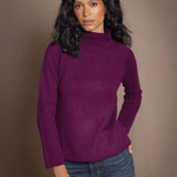 Full Bloom Cashmere Turtleneck Sweater | Beetroot