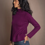 Full Bloom Cashmere Turtleneck Sweater | Beetroot