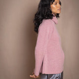 Kaschmir-Rollkragenpullover „Full Bloom“ | Rote Bete