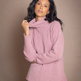 Kaschmir-Rollkragenpullover „Full Bloom“ | Rote Bete