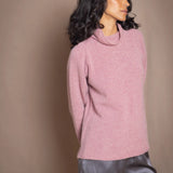 Kaschmir-Rollkragenpullover „Full Bloom“ | Rote Bete