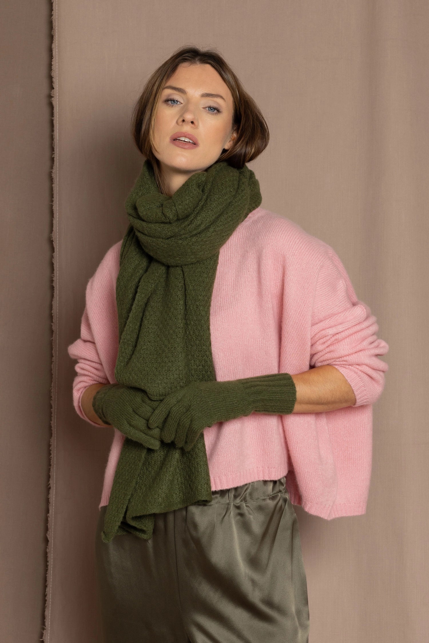 Cashmere Wrap in Green