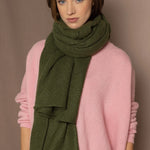 Large Cashmere Scarf in Green