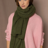 Large Cashmere Scarf in Green