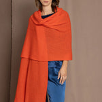 Cashmere Wrap Shawl in Orange