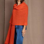 Cashmere Wrap Shawl in Orange