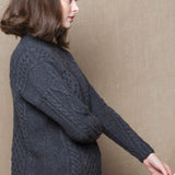 Cashmere Aran Sweater Sweater in Grey
