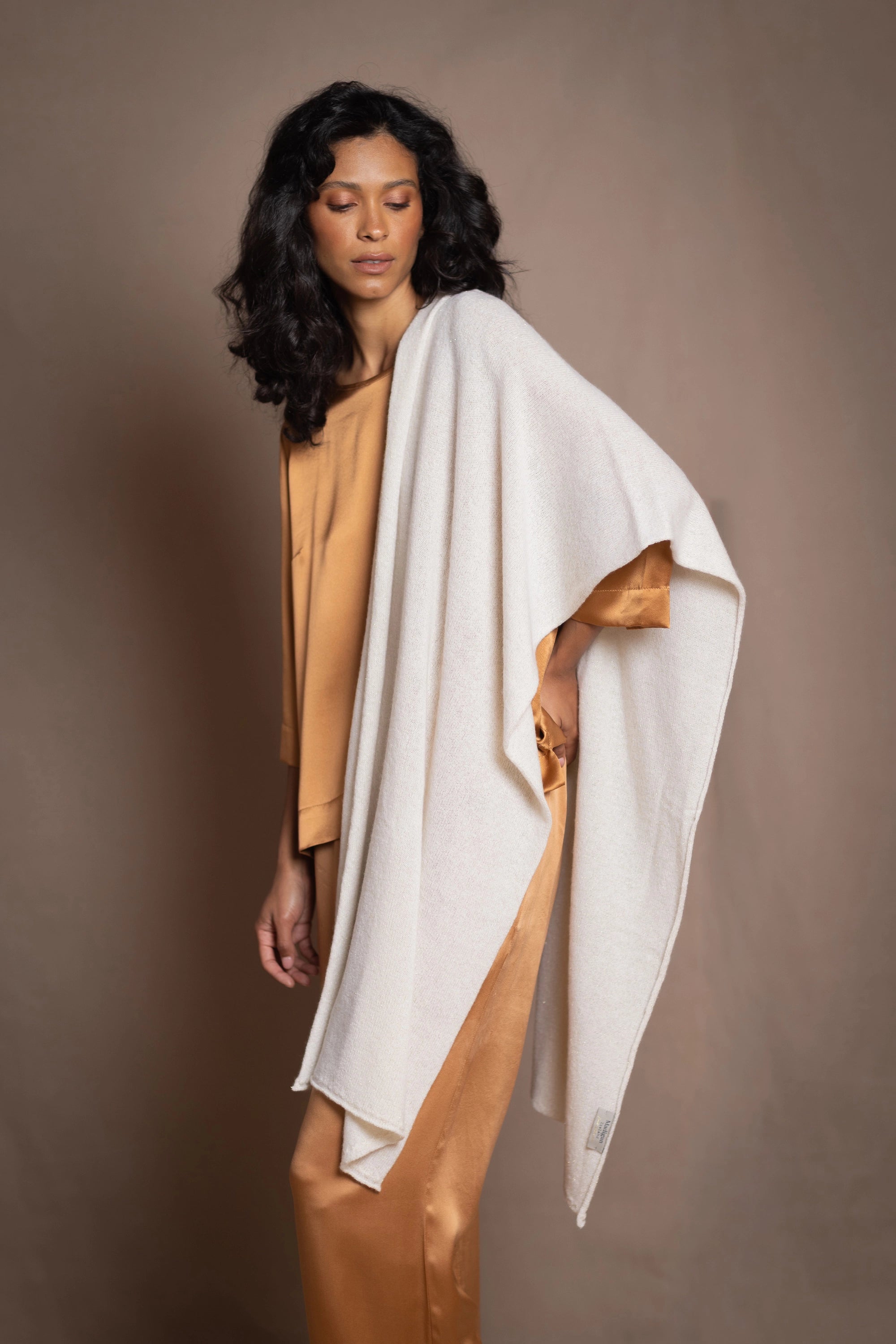 Emma Cashmere Wrap | Glisten Ivory