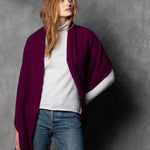 luxury large cashmere wrap in berry