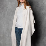 cashmere wrap in cream