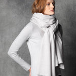 cashmere scarf pale grey