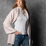 luxury large cashmere wrap in beige