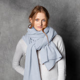 cashmere scarf light blue