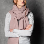 large cashmere scarf in dusty pink