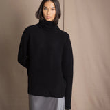 Fisherman Swing Cashmere Sweater |  Black