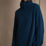 Fisherman Swing Cashmere Sweater | Teal