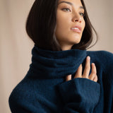 Fisherman Swing Cashmere Sweater | Teal