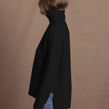 Flaithiúlach Cashmere Aran Sweater | Black