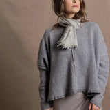 Lightweight Small Summer Cashmere Scarf in Pale Grey
