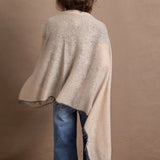 Frankie Cashmere Wrap w/ Contrast Trim | Oyster & Flannel