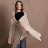Frankie Cashmere Wrap w/ Contrast Trim | Oyster & Flannel