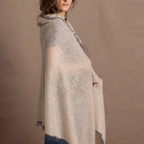 Frankie Cashmere Wrap w/ Contrast Trim | Oyster & Flannel
