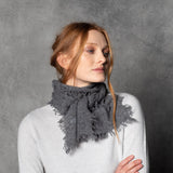 light luxury cashmere scarf in dark grey