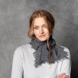 light luxury cashmere scarf in dark grey