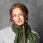 light luxury cashmere scarf in green