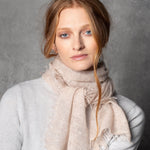 light luxury cashmere scarf in beige