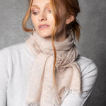 light luxury cashmere scarf in beige