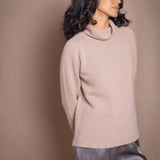 Full Bloom Cashmere Turtleneck Sweater | Oyster