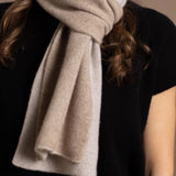 Full Bloom Cashmere Scarf | Natural & Almost White