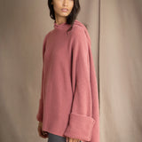 Moss Hooded Weekender Sweater | Sand Rose
